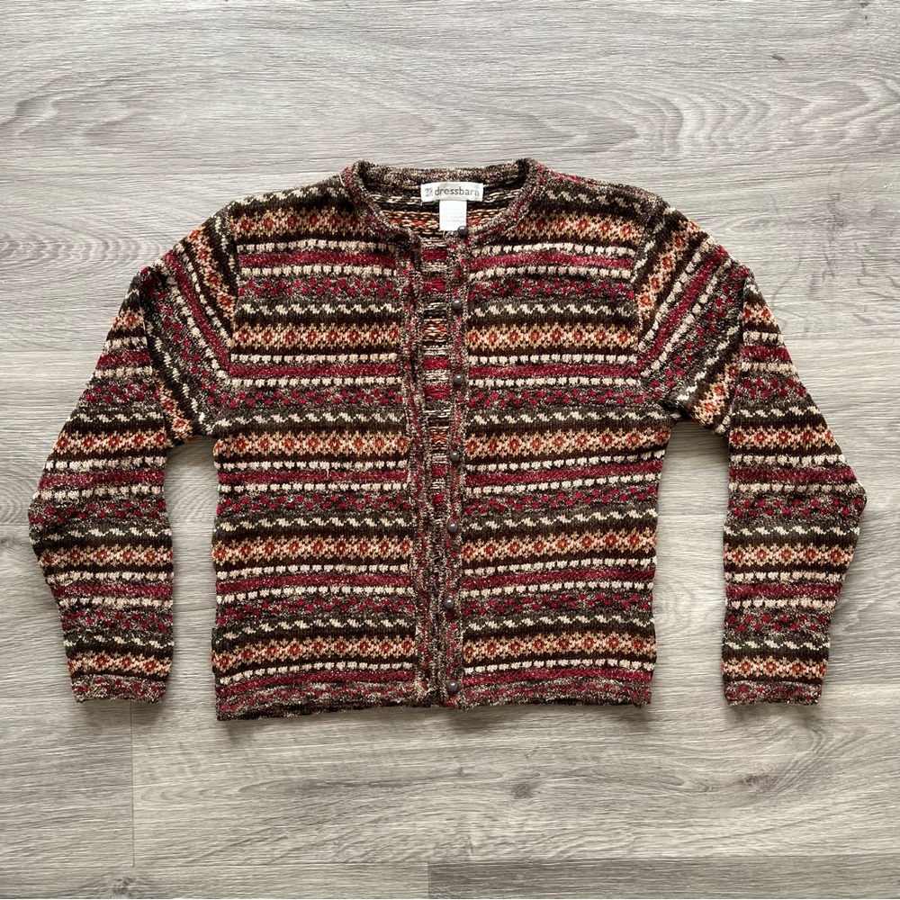 Dressbarn Bohemian Folk Cardigan